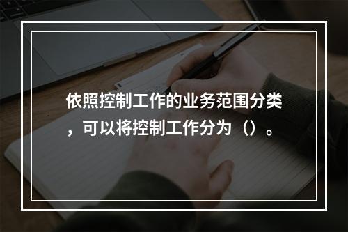 依照控制工作的业务范围分类，可以将控制工作分为（）。