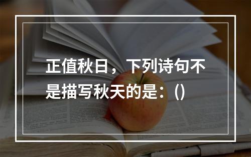 正值秋日，下列诗句不是描写秋天的是：()