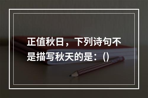 正值秋日，下列诗句不是描写秋天的是：()