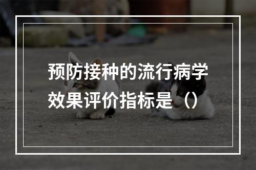 预防接种的流行病学效果评价指标是（）