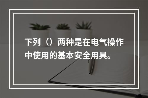 下列（）两种是在电气操作中使用的基本安全用具。