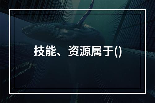 技能、资源属于()