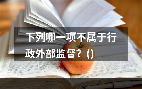 下列哪一项不属于行政外部监督？()