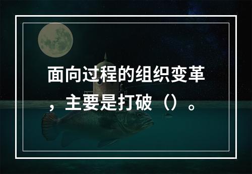 面向过程的组织变革，主要是打破（）。