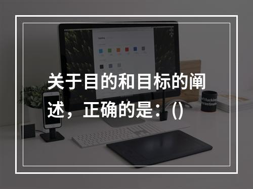 关于目的和目标的阐述，正确的是：()