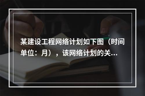 某建设工程网络计划如下图（时间单位：月），该网络计划的关键线