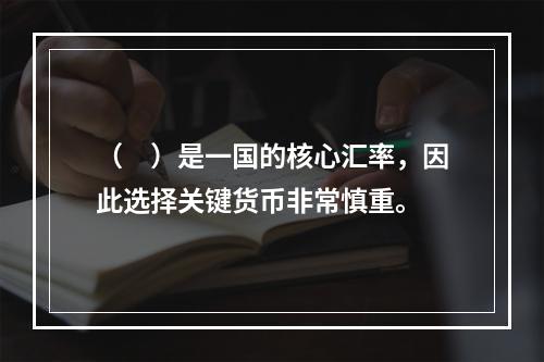 （　）是一国的核心汇率，因此选择关键货币非常慎重。