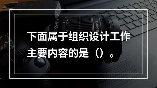 下面属于组织设计工作主要内容的是（）。