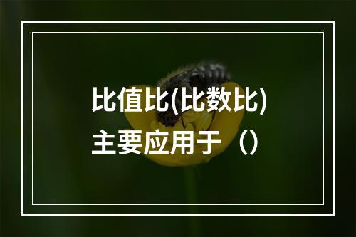 比值比(比数比)主要应用于（）