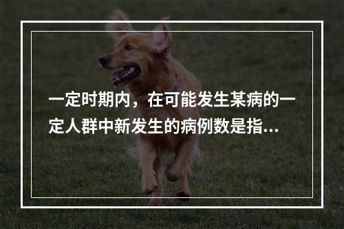 一定时期内，在可能发生某病的一定人群中新发生的病例数是指()