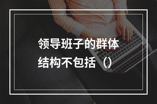 领导班子的群体结构不包括（）