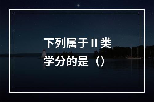 下列属于Ⅱ类学分的是（）