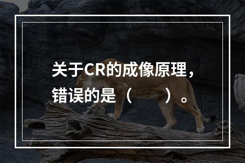 关于CR的成像原理，错误的是（　　）。