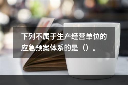 下列不属于生产经营单位的应急预案体系的是（）。