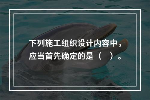 下列施工组织设计内容中，应当首先确定的是（　）。