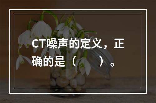 CT噪声的定义，正确的是（　　）。