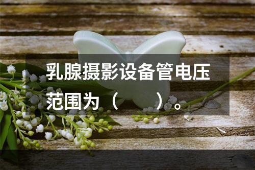 乳腺摄影设备管电压范围为（　　）。