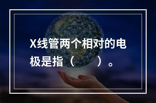 X线管两个相对的电极是指（　　）。