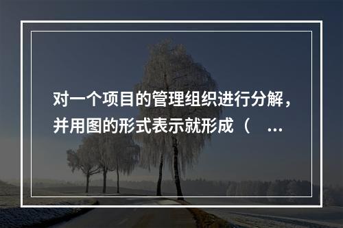 对一个项目的管理组织进行分解，并用图的形式表示就形成（　）。