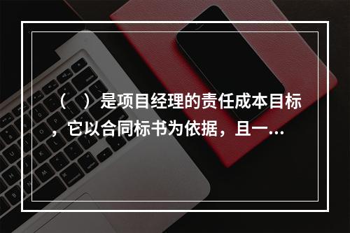 （　）是项目经理的责任成本目标，它以合同标书为依据，且一般情