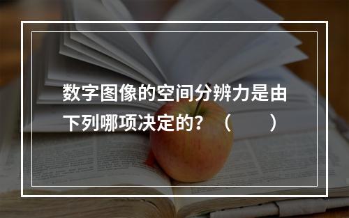 数字图像的空间分辨力是由下列哪项决定的？（　　）