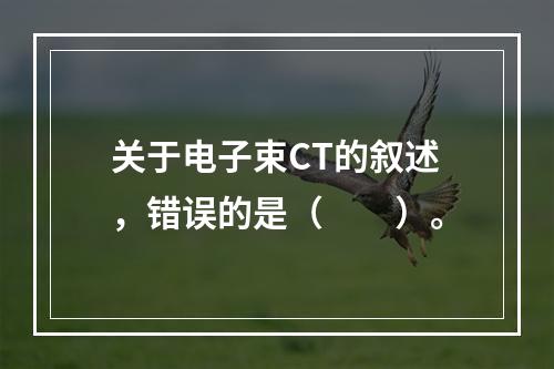 关于电子束CT的叙述，错误的是（　　）。