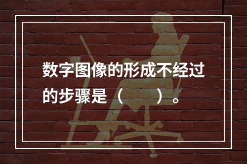 数字图像的形成不经过的步骤是（　　）。