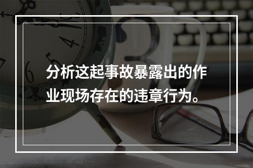 分析这起事故暴露出的作业现场存在的违章行为。