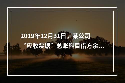 2019年12月31日，某公司“应收票据”总账科目借方余额1