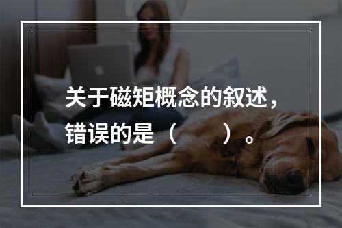 关于磁矩概念的叙述，错误的是（　　）。