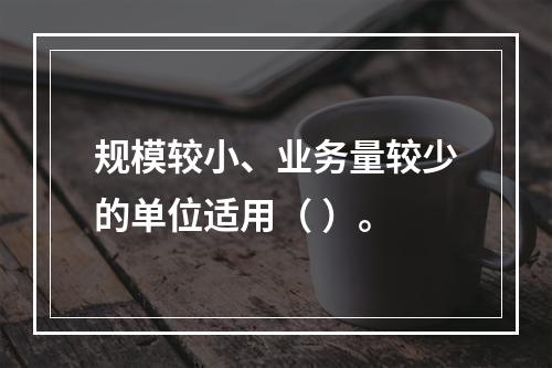 规模较小、业务量较少的单位适用（ ）。