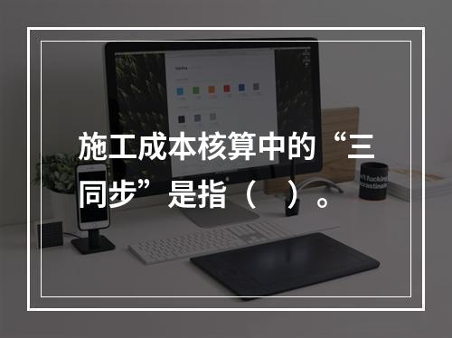 施工成本核算中的“三同步”是指（　）。