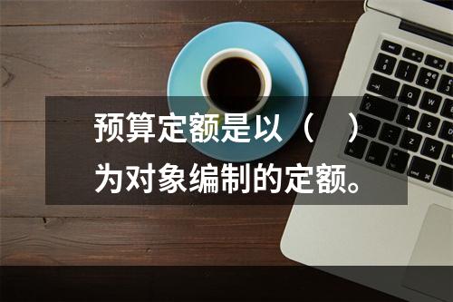 预算定额是以（　）为对象编制的定额。