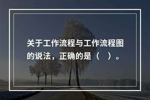 关于工作流程与工作流程图的说法，正确的是（　）。