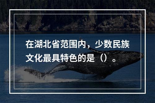 在湖北省范围内，少数民族文化最具特色的是（）。