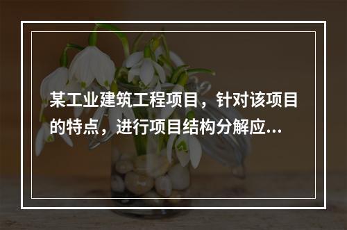 某工业建筑工程项目，针对该项目的特点，进行项目结构分解应考虑