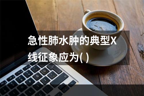 急性肺水肿的典型X线征象应为( )