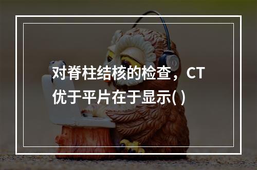 对脊柱结核的检查，CT优于平片在于显示( )