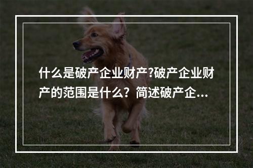 什么是破产企业财产?破产企业财产的范围是什么？简述破产企业财