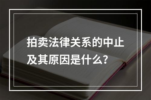 拍卖法律关系的中止及其原因是什么？