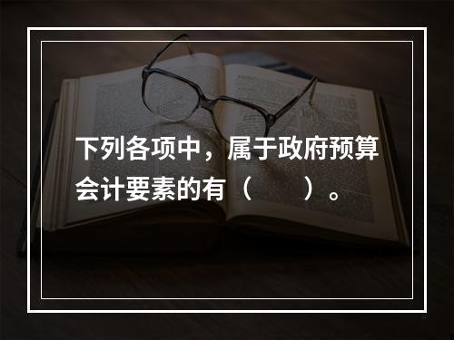 下列各项中，属于政府预算会计要素的有（　　）。