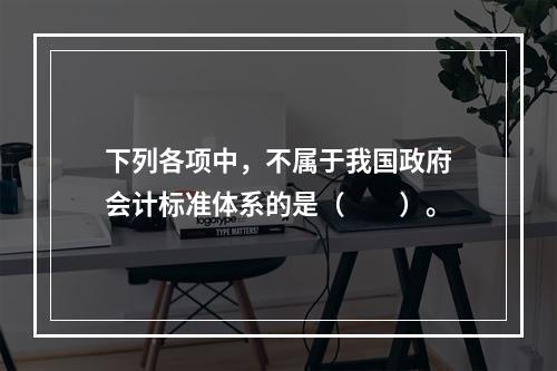 下列各项中，不属于我国政府会计标准体系的是（　　）。