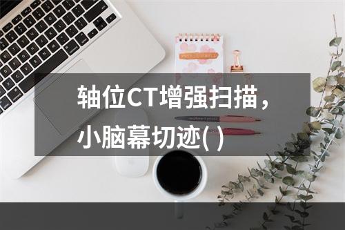 轴位CT增强扫描，小脑幕切迹( )