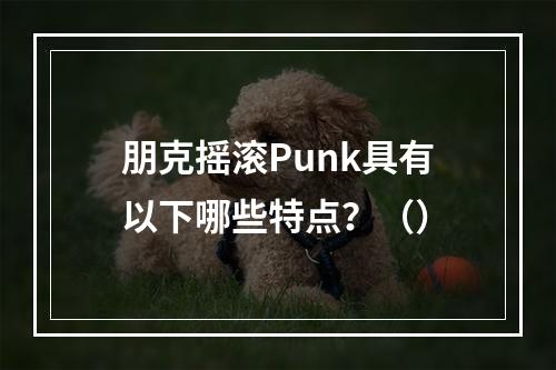 朋克摇滚Punk具有以下哪些特点？（）