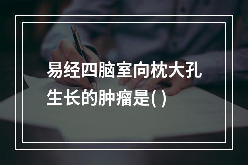 易经四脑室向枕大孔生长的肿瘤是( )