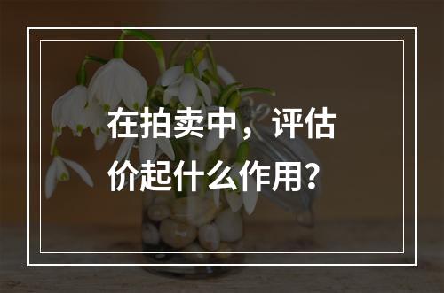 在拍卖中，评估价起什么作用？