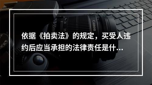 依据《拍卖法》的规定，买受人违约后应当承担的法律责任是什么？