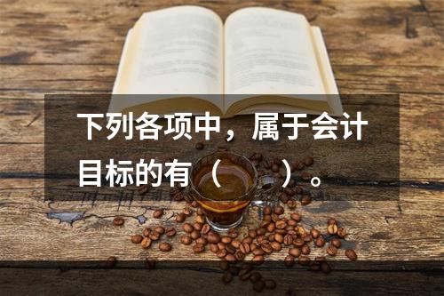 下列各项中，属于会计目标的有（　　）。