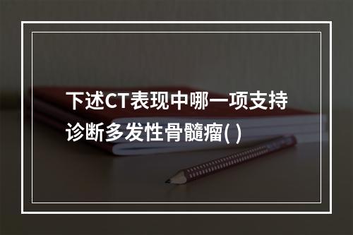 下述CT表现中哪一项支持诊断多发性骨髓瘤( )