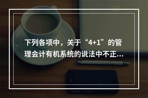 下列各项中，关于“4+1”的管理会计有机系统的说法中不正确的